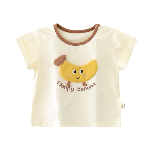 Baby Banana-Print Short-Sleeve Top