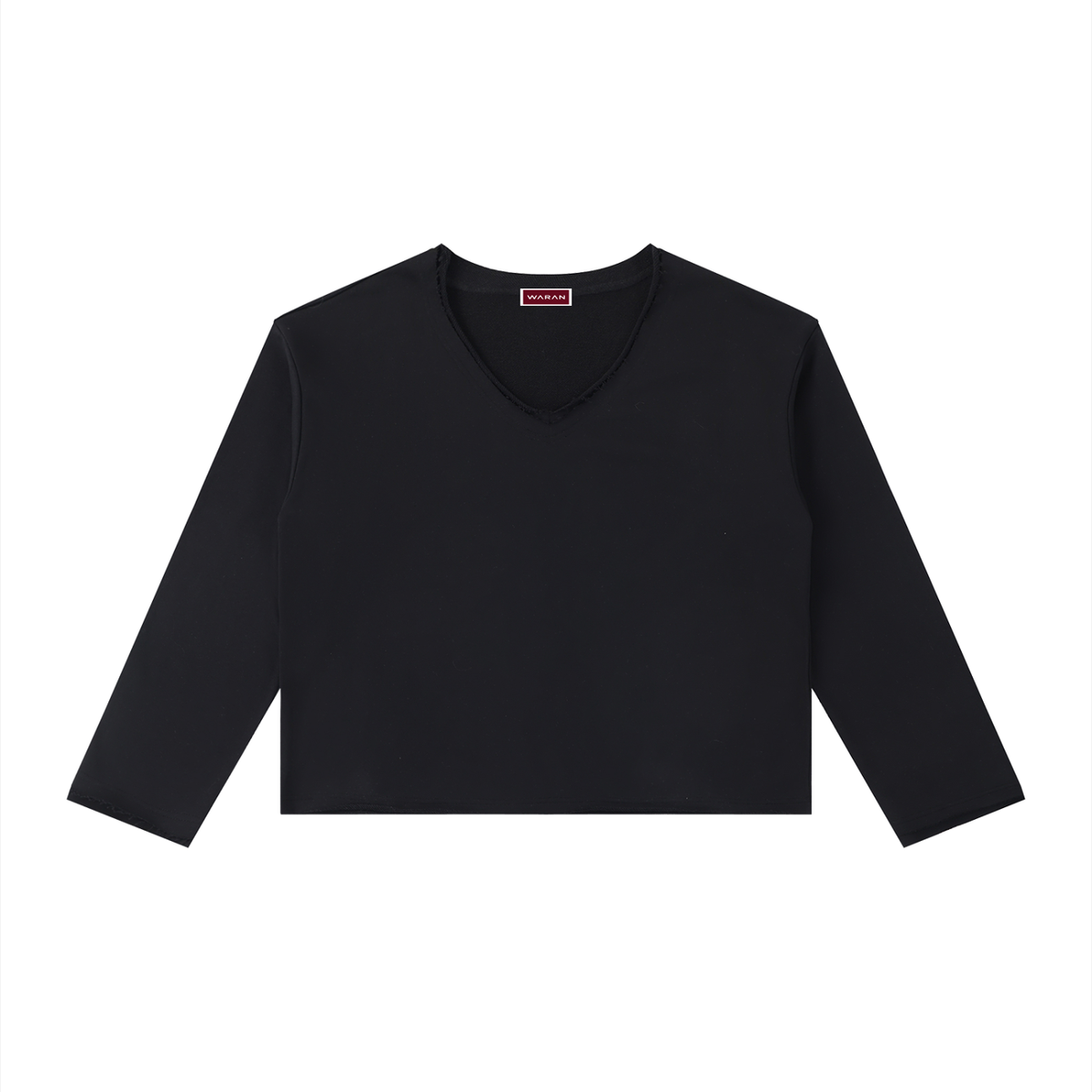 Women's Raw Hem Long Sleeve T-Shirt 310GSM