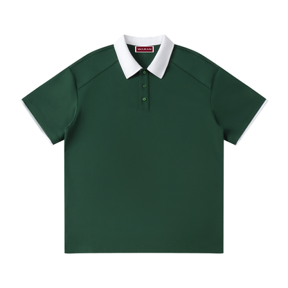 Waran Contrast Collar Raglan Polo Shirt
