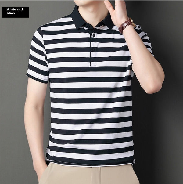 T-shirt polo rayé pour homme