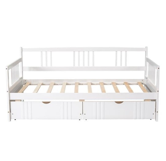 Double Sofa Bed Wooden With Drawers