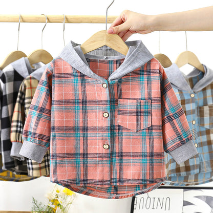Long Sleeve Plaid Base Coat Top