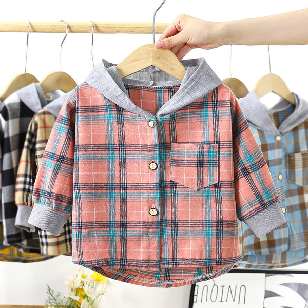Long Sleeve Plaid Base Coat Top