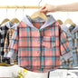 Long Sleeve Plaid Base Coat Top