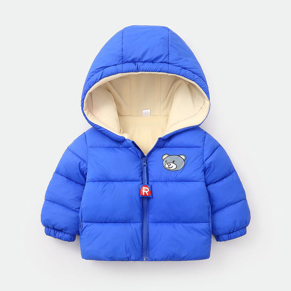 Children's Down Cotton-padded Warm Coat With Extra Fleece Lining