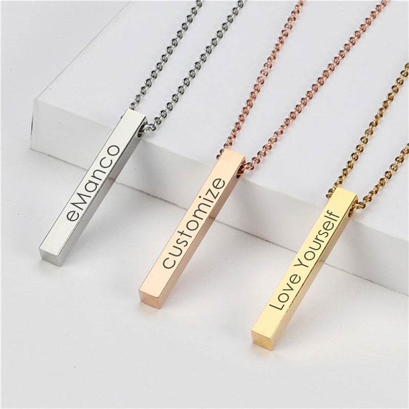 Geometric Pendant Stainless Steel Necklace