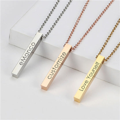 Geometric Pendant Stainless Steel Necklace