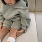 Boys Solid-Colored Hoodie Childrens Versatile Long-Sleeve Sports Top