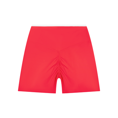 Women's High Rise Color Block Yoga Shorts 220GSM