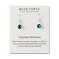 December Birthstone Drop Earrings Created with Blue Topaz Zircondia® Crystals