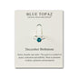 December (Blue Topaz) Adjustable Birthstone Ring Created with Zircondia® Crystals