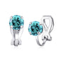 December (Blue Topaz) Birthstone Clip On Earrings Created with Zircondia® Crystals