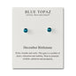 December (Blue Topaz) Birthstone Earrings Created with Zircondia® Crystals