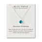 December (Blue Topaz) Birthstone Necklace Created with Zircondia® Crystals