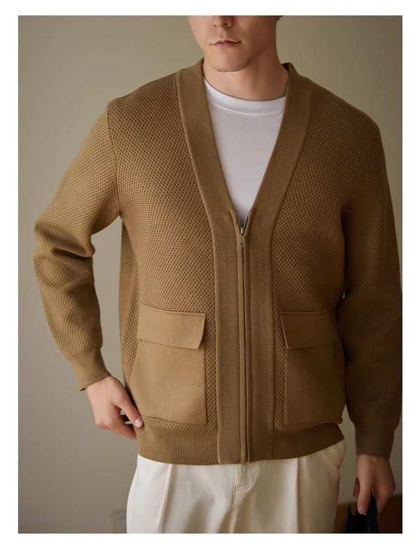 High-grade V-neck Knitted Sweater Cardigan Coat