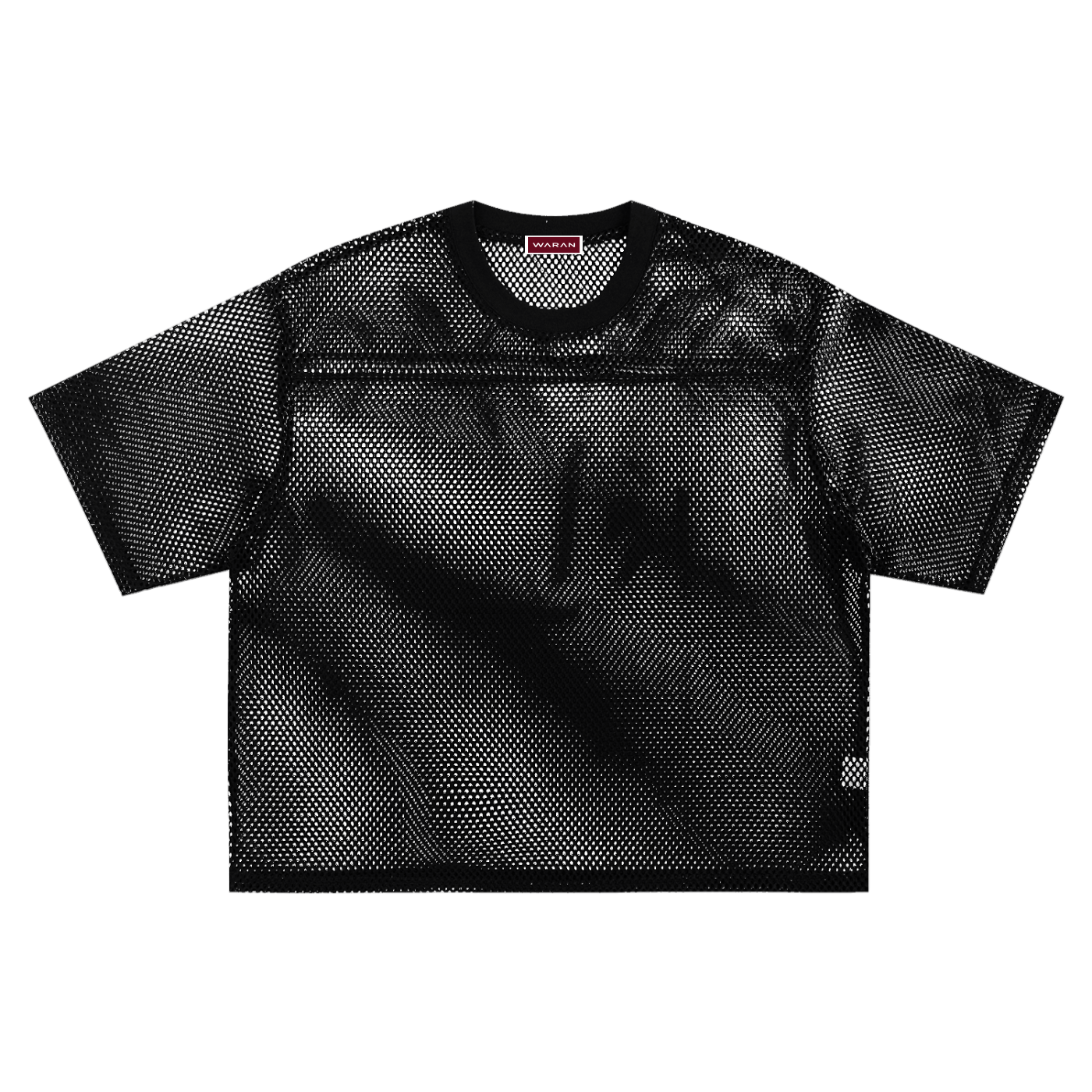 Waran mesh crew neck Boxy T-Shirt