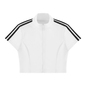 Women's Cropped Full Zip Short Sleeve T-Shirt 220GSM