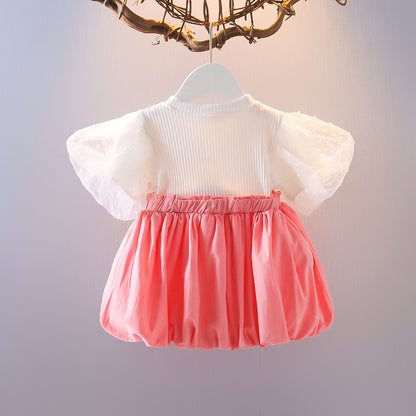 Girl's Fashionable With Skirt Two-piece