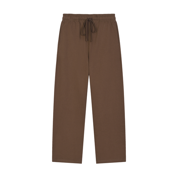 Solid Color Straight-Leg Sweatpants
