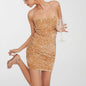 French Sequined Suspender Short Dress Summer Sexy Tight Slim Beauty Back Hip-hugging Dress For Womens Clothing