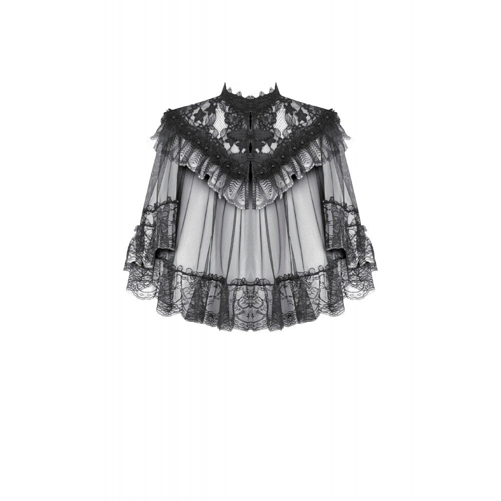 Dark in Love Morwenna Capelet Gothique Volants Dentelle
