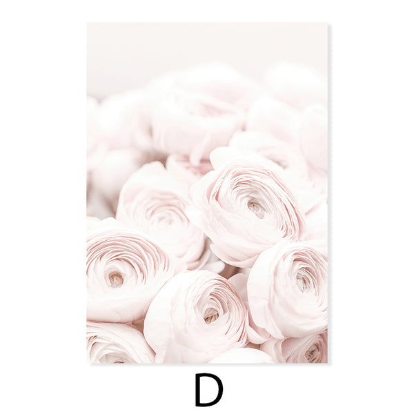 Affiche élégante de peinture à l'huile moderne Pivoine Amour