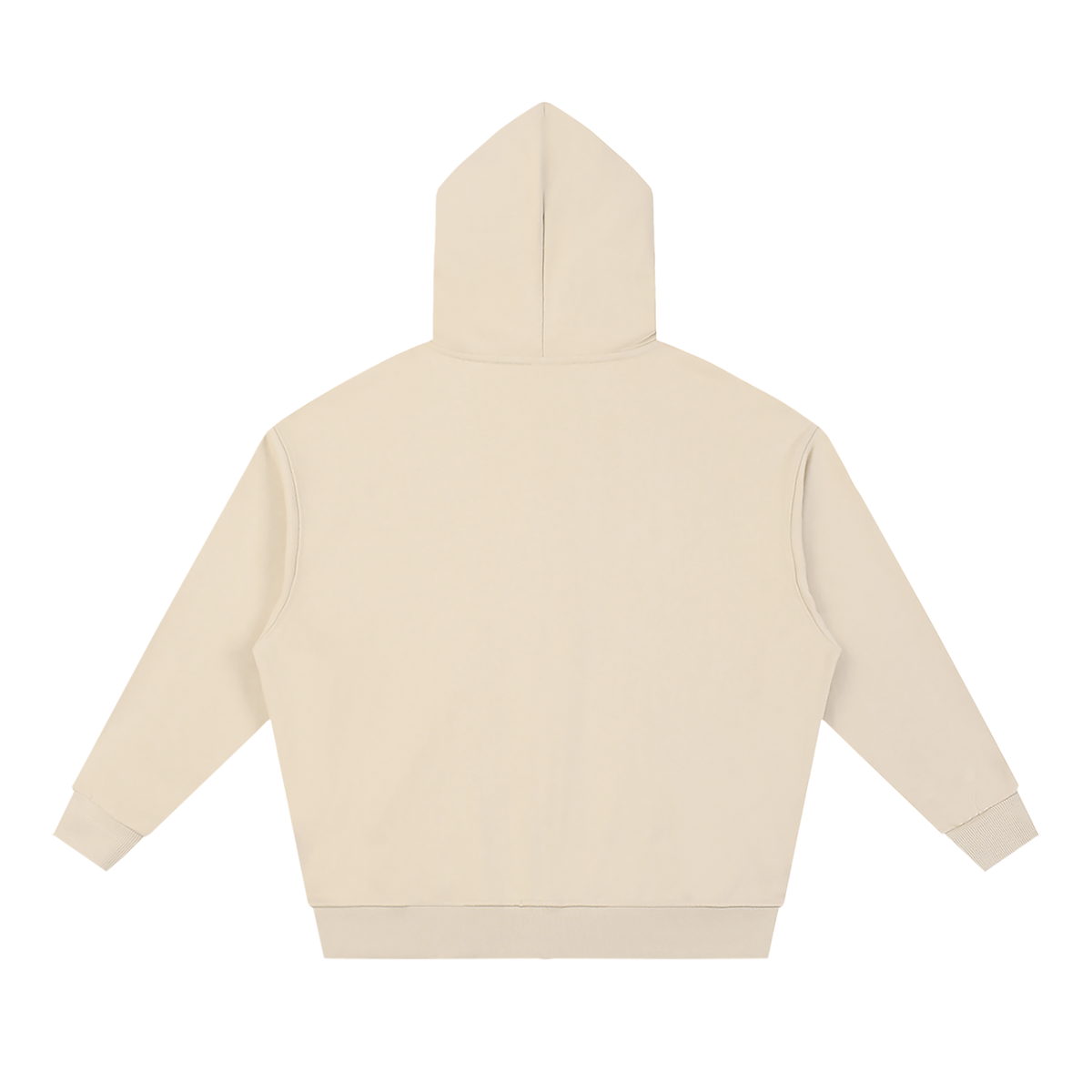 Unisex Loose Solid Full Zip Hoodie