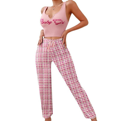 Women’s 2-Piece Plaid Pajama Set