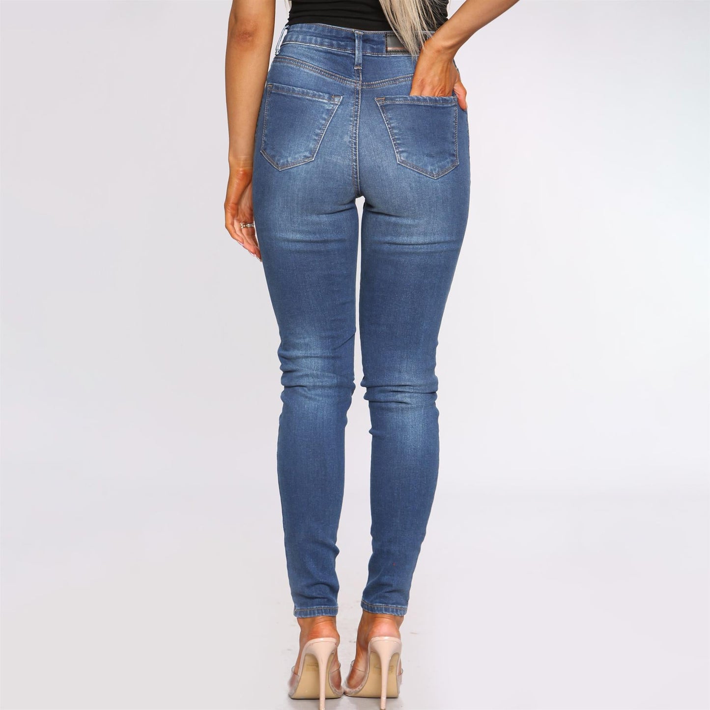 Enzo Jean Skinny Femme Slim Stretch Nouveau Pantalon en Jean Taille UK