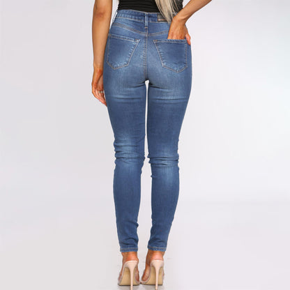 Enzo Jean Skinny Femme Slim Stretch Nouveau Pantalon en Jean Taille UK