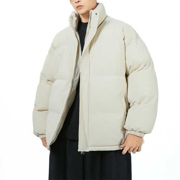 Womens Loose Stand-collar Cotton Thicken Jacket - Stuffs & Savers