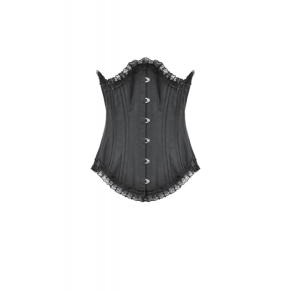 Corset long Talia Gothic Dark in Love avec baleines en métal