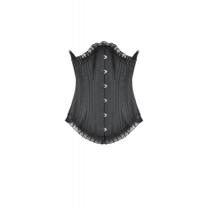 Corset long Talia Gothic Dark in Love avec baleines en métal