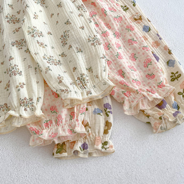 Children's Floral Cotton Pants - Mosquito Prevention