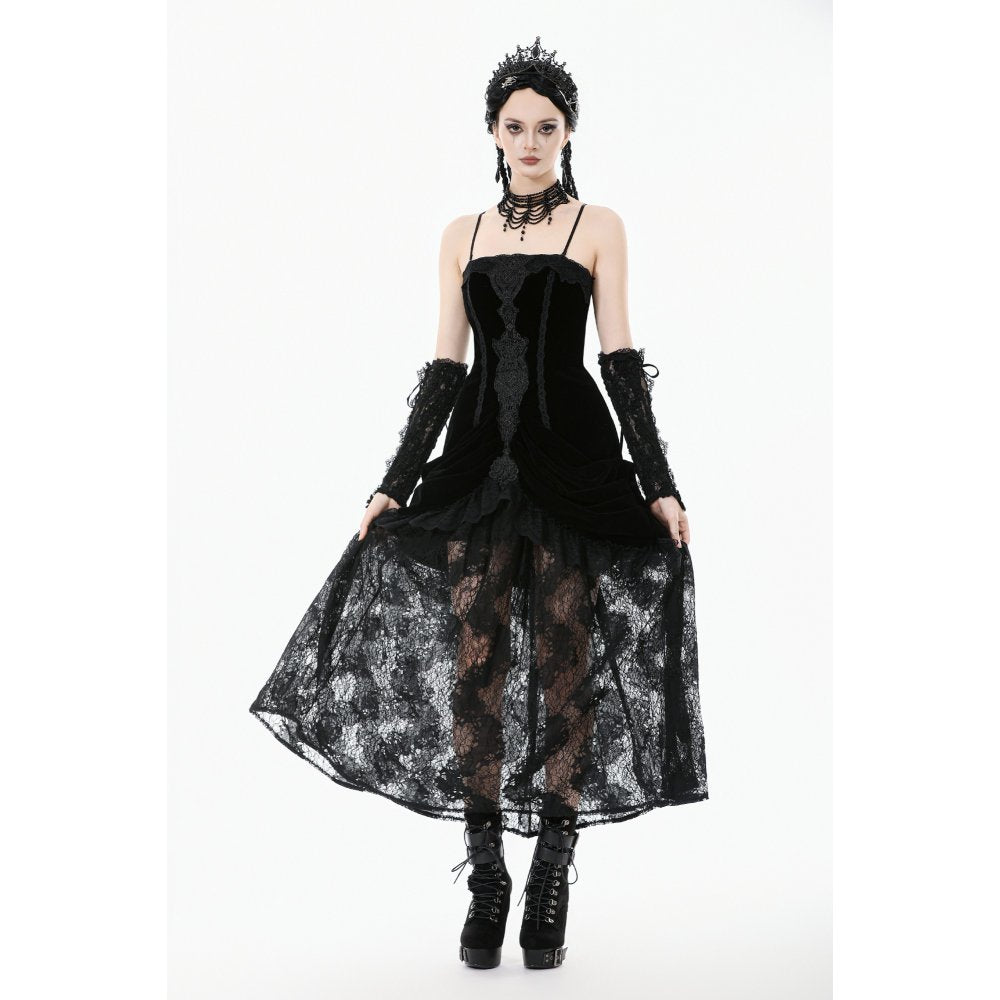 Robe longue en velours et dentelle « Vampiress Royal » Dark in Love