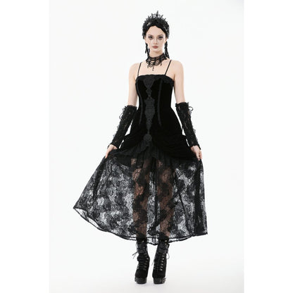Robe longue en velours et dentelle « Vampiress Royal » Dark in Love