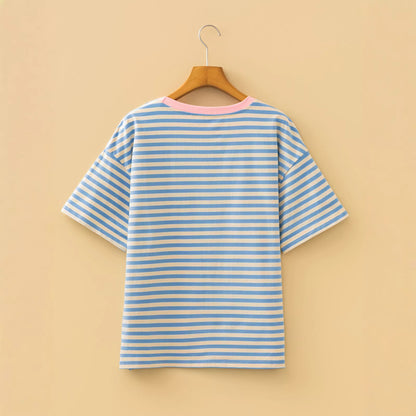 Women's Striped Colour-Block Pullover