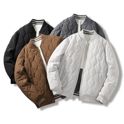 Reversible Cotton Coat Baseball Collar Jacket
