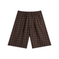 Unisex Plaid Wide Leg Shorts 130GSM
