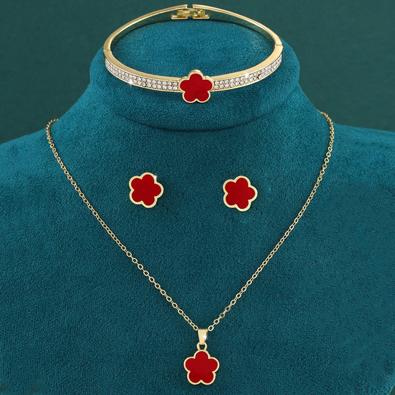Five Petal Flower Three-piece Set