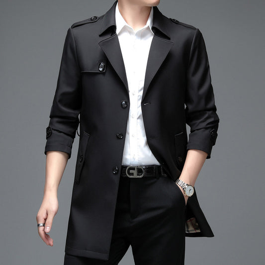 Mens Single-breasted loose Jacket