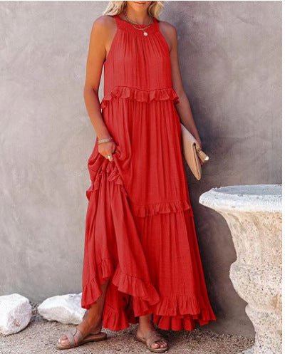 Womens Halter Neck Long Dresses