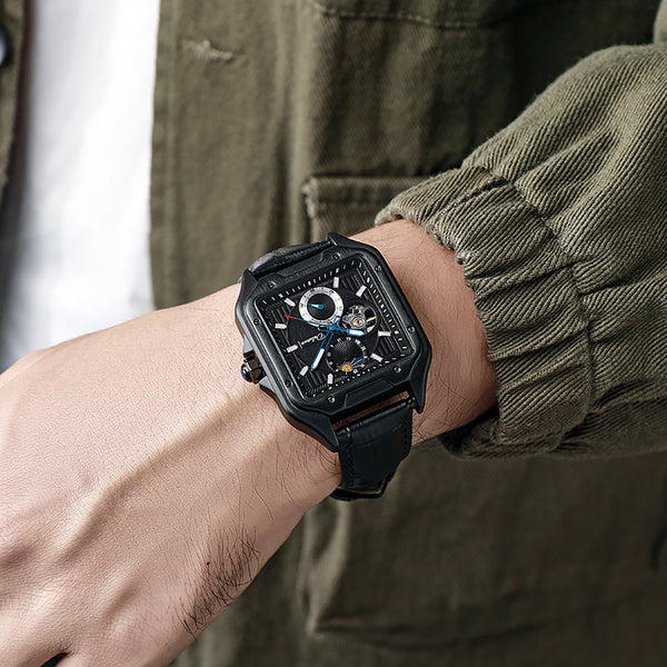 Men's Square Automatic Mechanical Watch