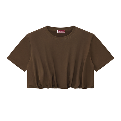 Women’s Crop Bubble Hem T-Shirt