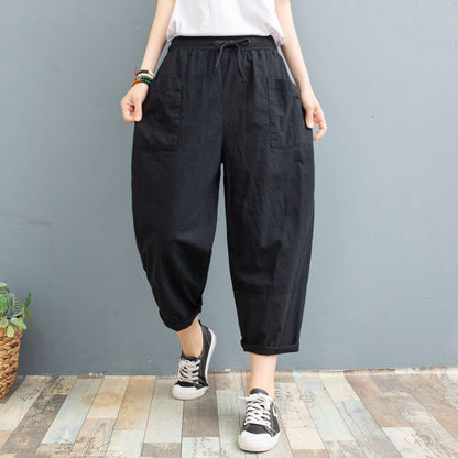 Womens Cropped Pants Printed