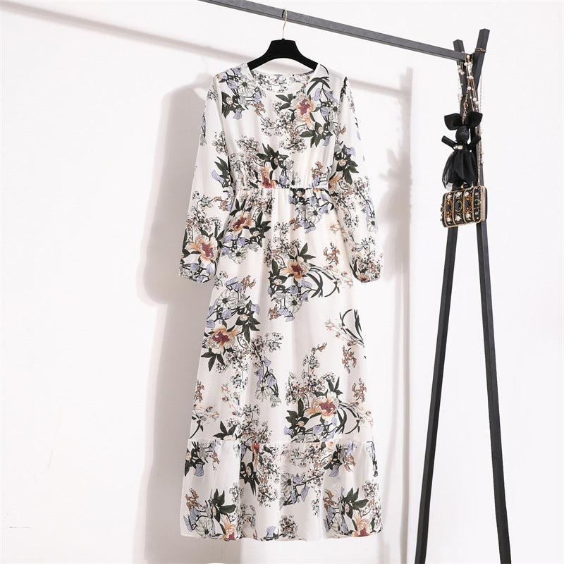 Womens Long-Sleeve Crew-Neck Base-Layer Waist-Cinching Slimming Dress