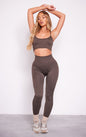 Navy Basic Seamless High Waist Gym Leggings