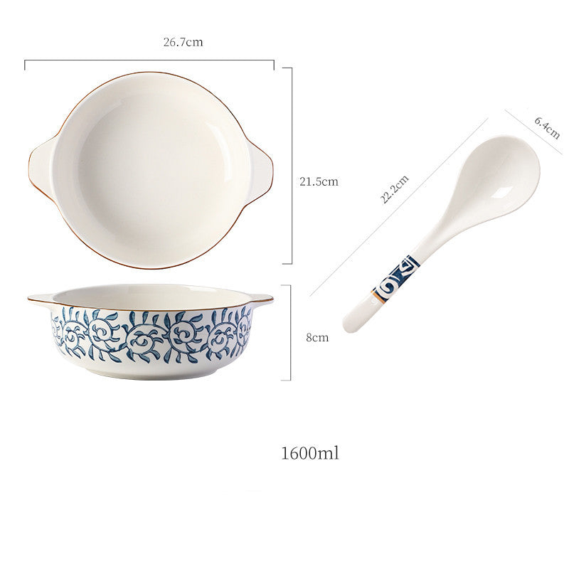 Ceramic Binaural Baked Rice Bowl