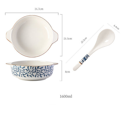 Ceramic Binaural Baked Rice Bowl