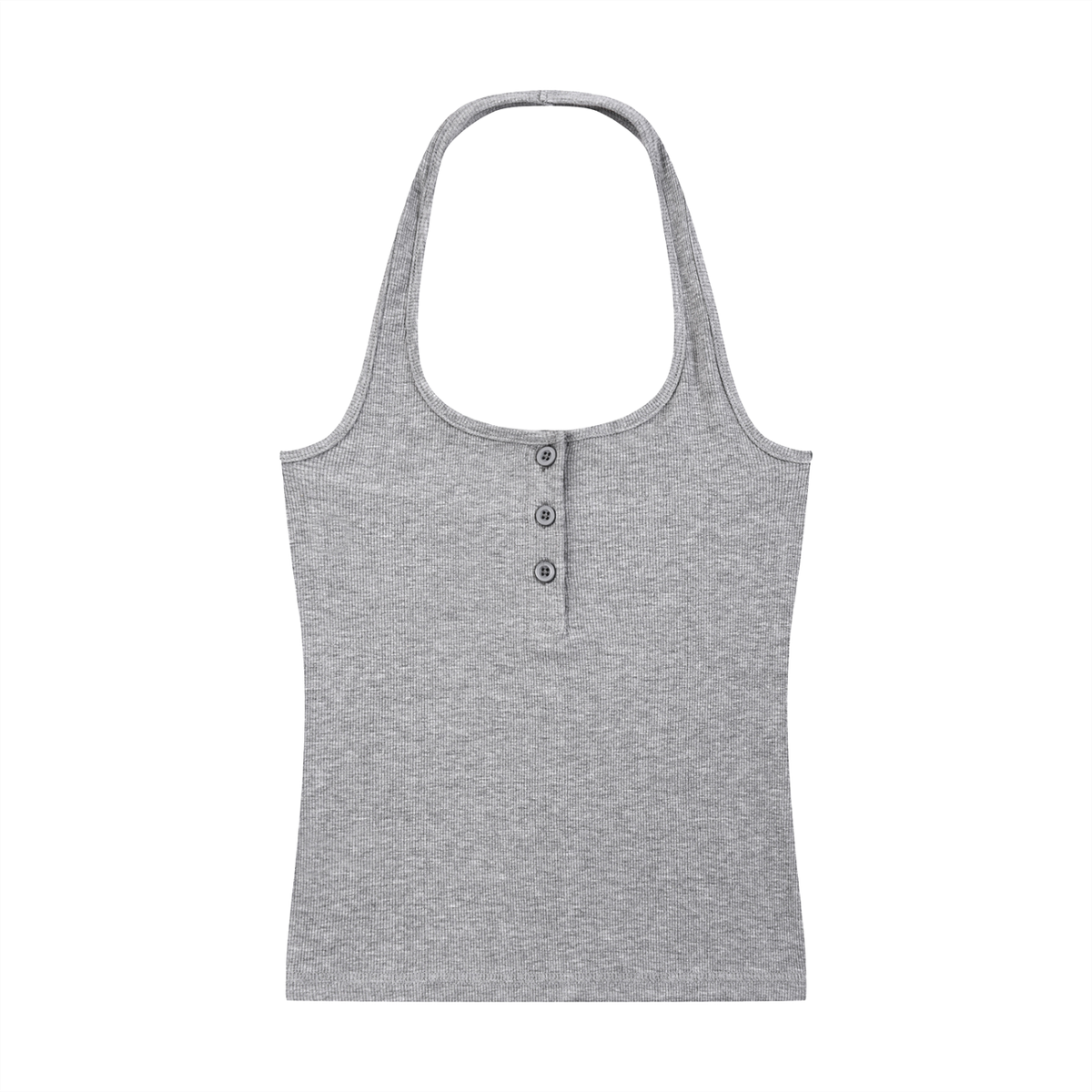 Women's Ribbed Henley Tank Top 250GSM